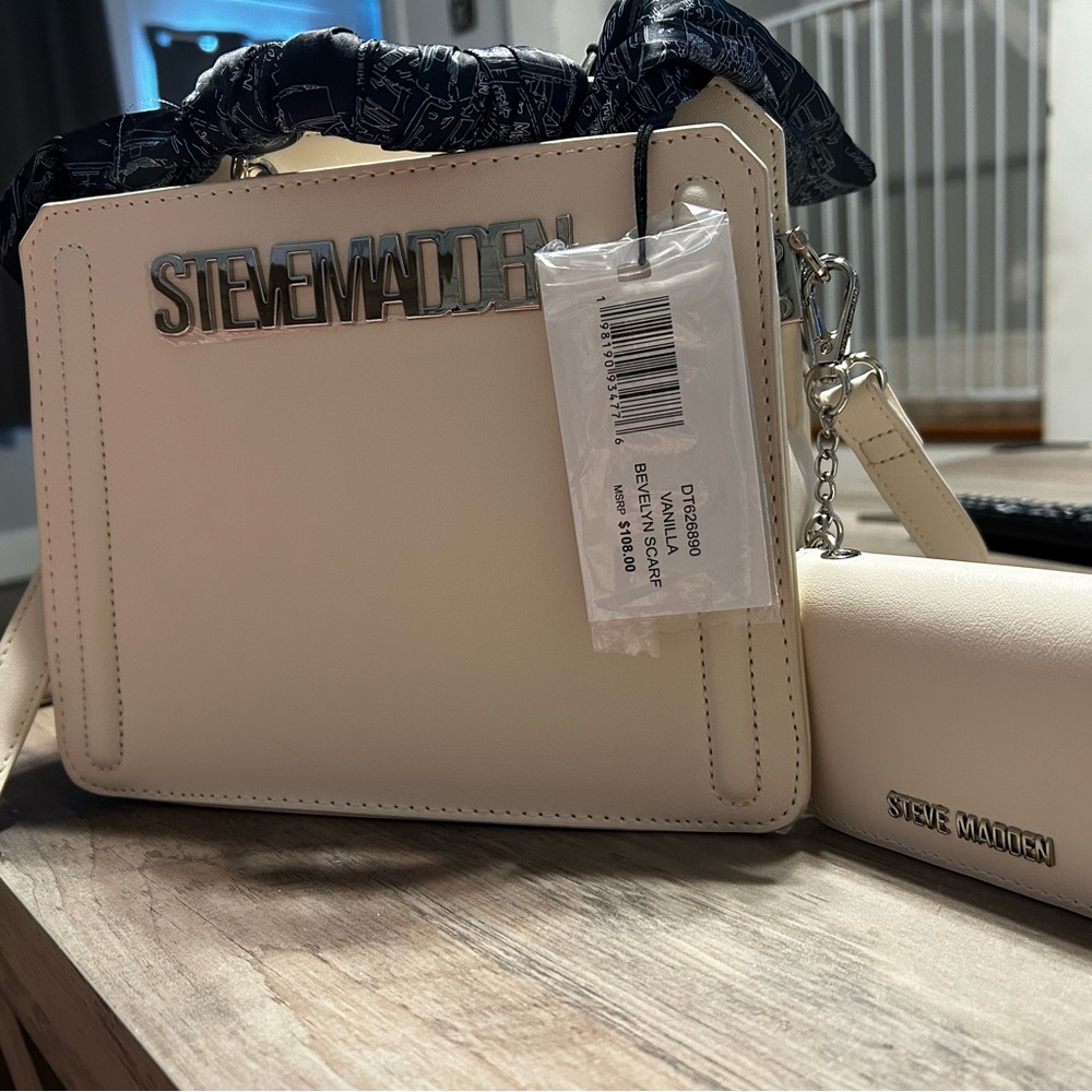 Steve Madden Vanilla Bag, Coin Purse, & Scarf